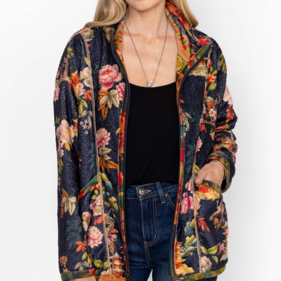 New Johnny Was Joan Zip Sherpa Jacket, reversible jacket. - Picture 7 of 13